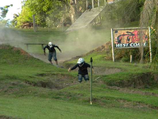 Vista da pista de mountain board