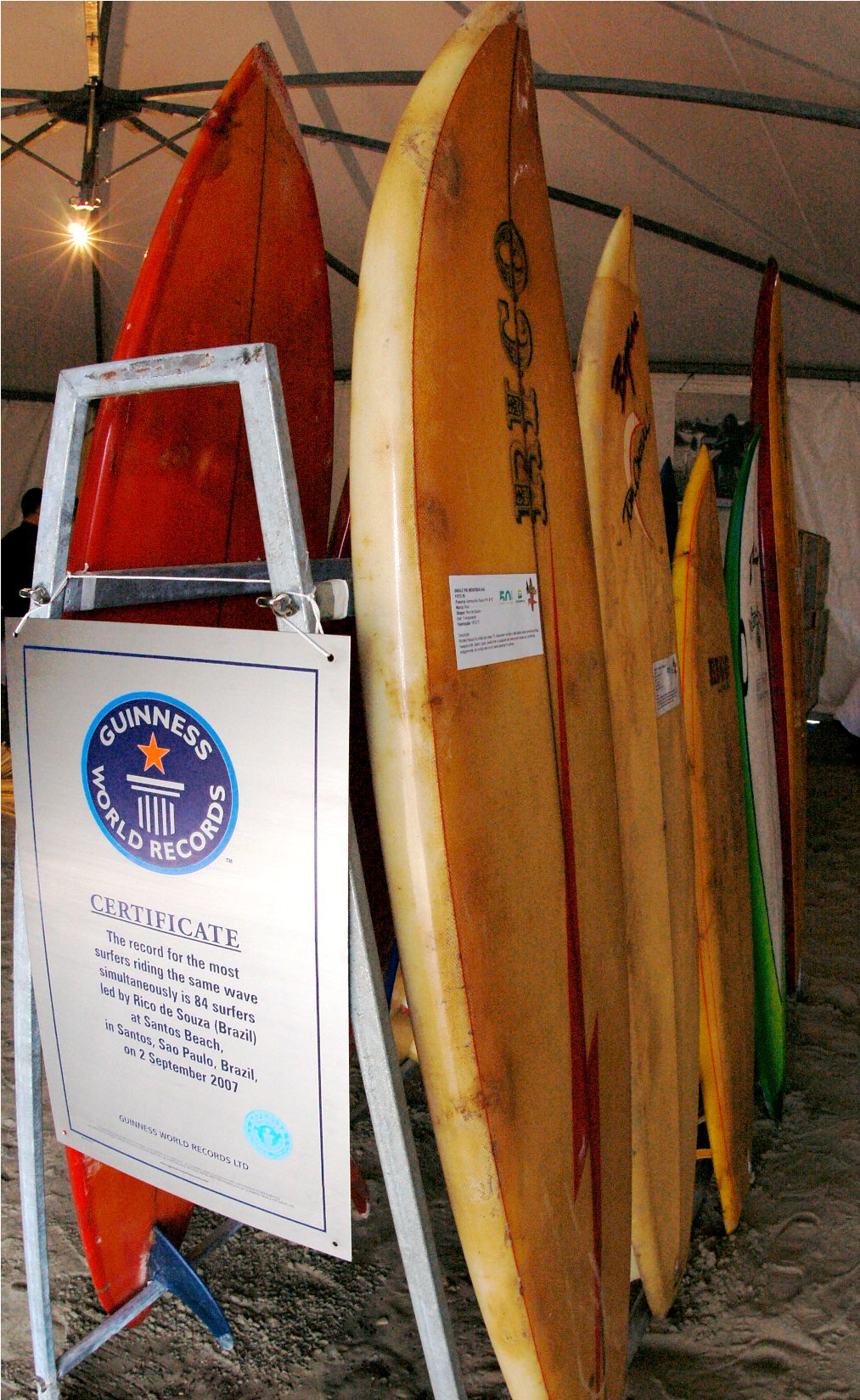 O museu da pranchas no Festival de Surf Ecovias
