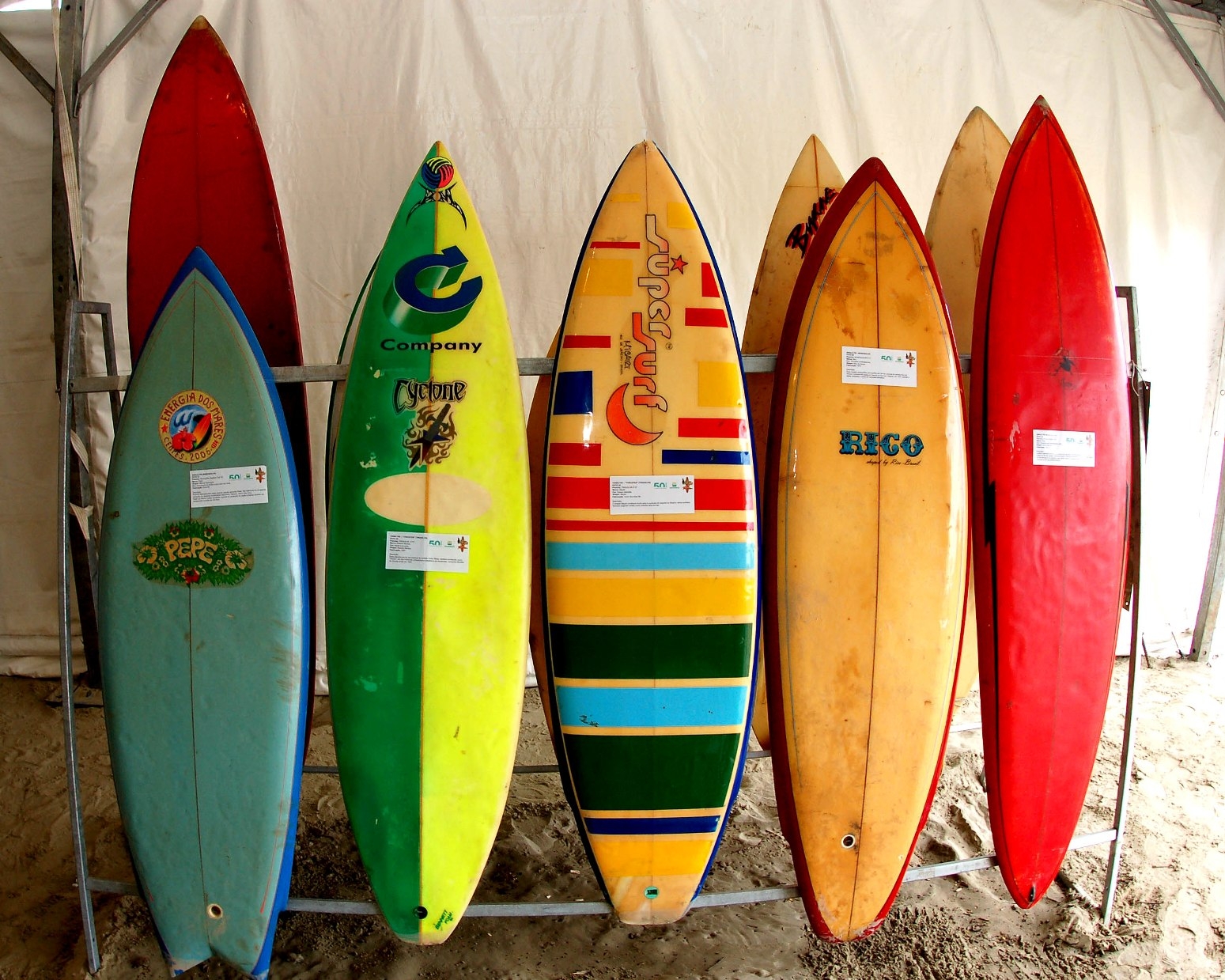 O museu da pranchas no Festival de Surf Ecovias