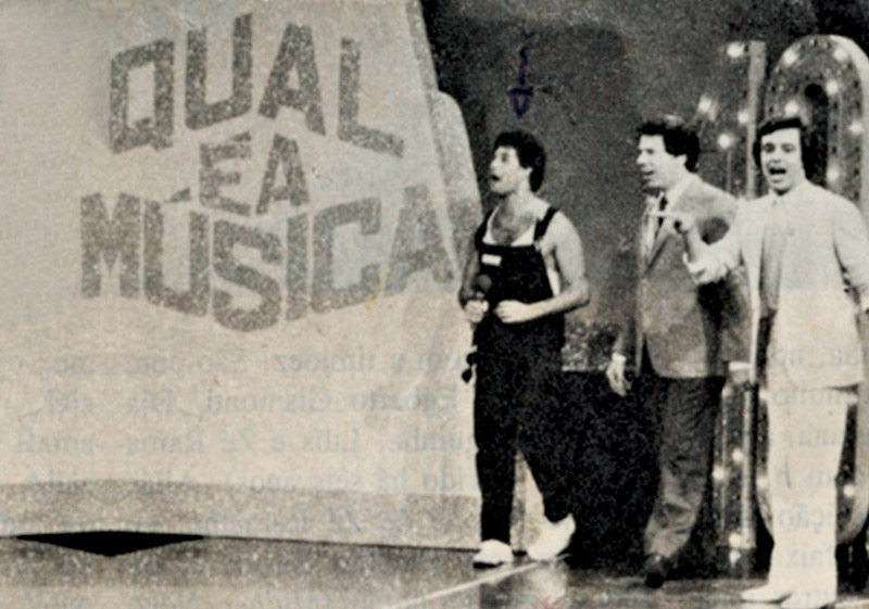 Com Silvio Santos e Nahim, em 1982