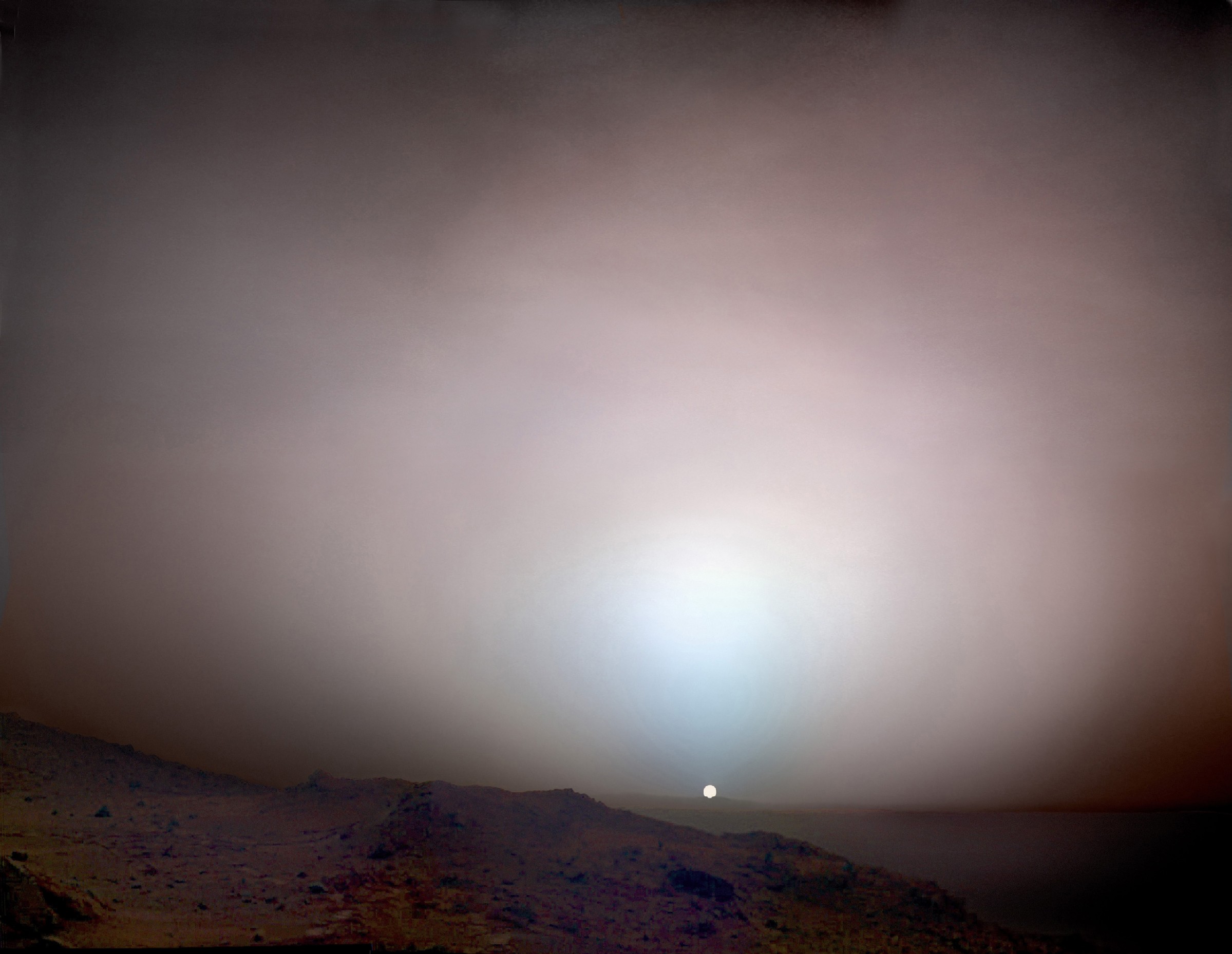 Pôr do sol em Marte registrado pela Spirt Rover