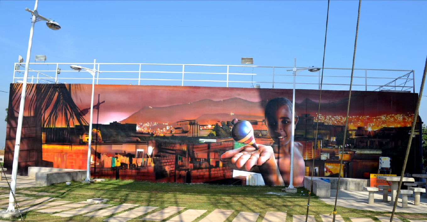 Painéis de Eduardo Kobra no Complexo do Alemão