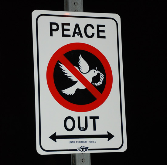 A paz está fora (até próximos avisos)