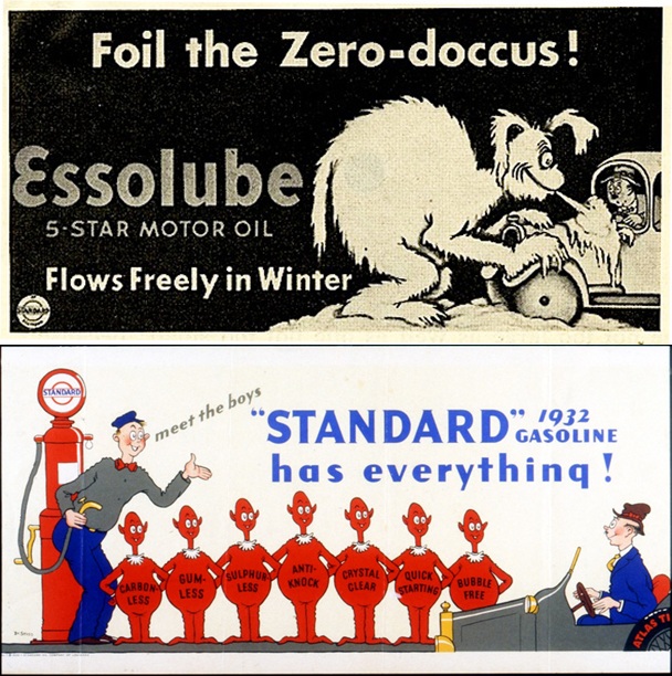 Propaganda para as petroleiras: Esso e Standard Oil