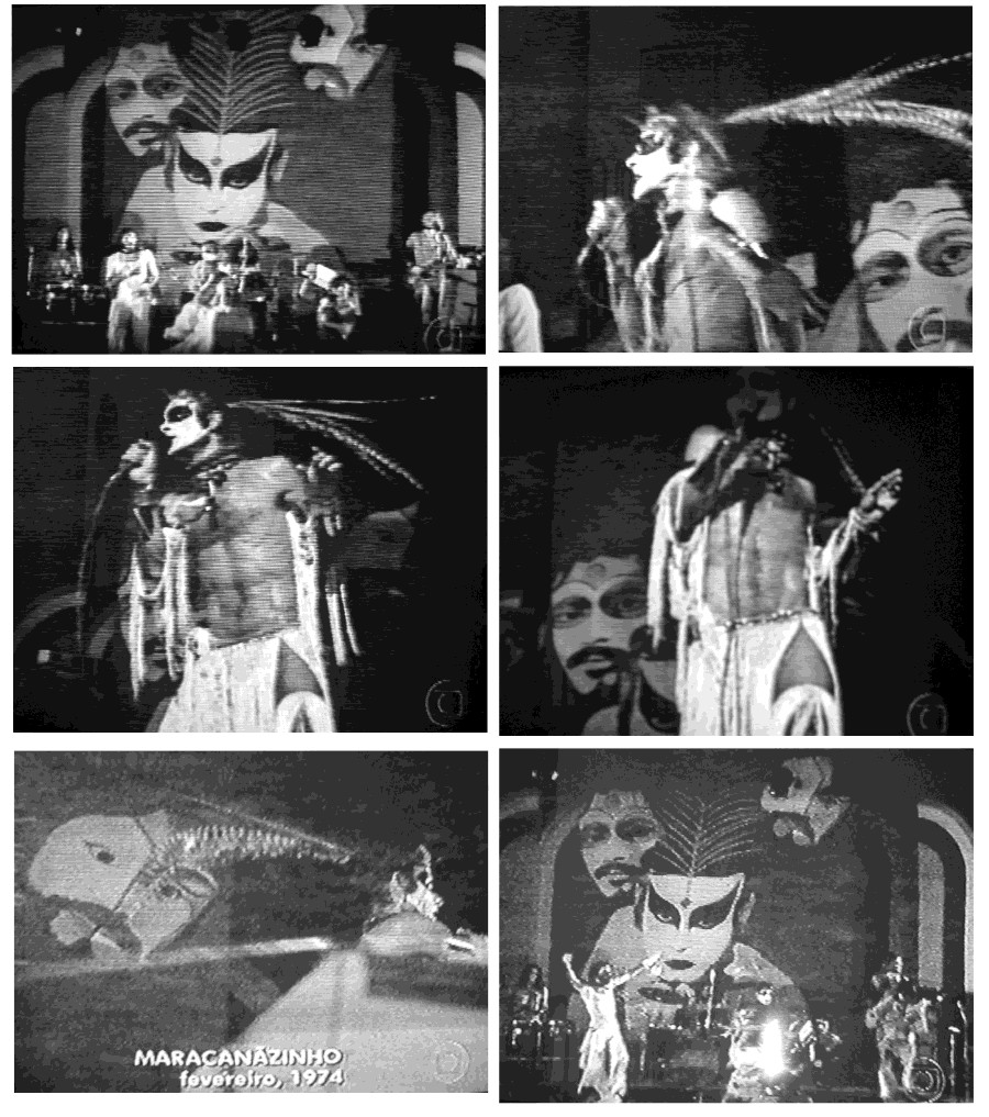 Alguns quadros do show no Maracanãzinho em 1974