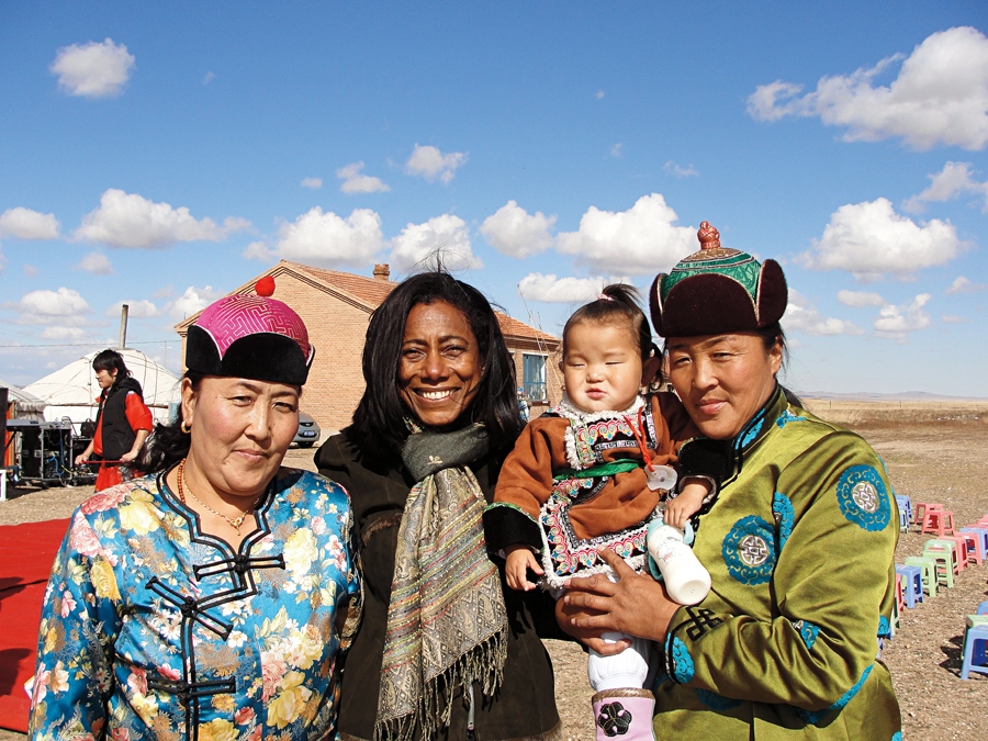 Em viagem à Mongólia, na primeira série de reportagens para o Globo Repórter, que marcou seu retorno à TV, em 2010