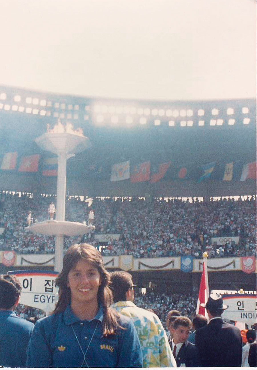 Sorriso estampado no dia de abertura da tão esperada Olimpíada de Seul em 1988
