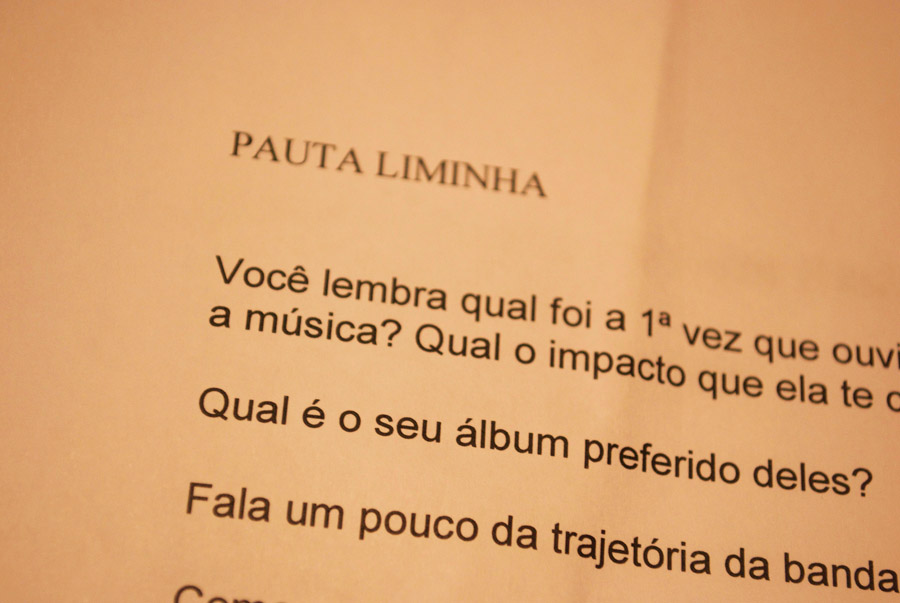 14:00 - 'É legal entrevistar o personagem da matéria em seu ambiente. O Liminha, que entrevistei hoje, é colecionador de guitarra.'