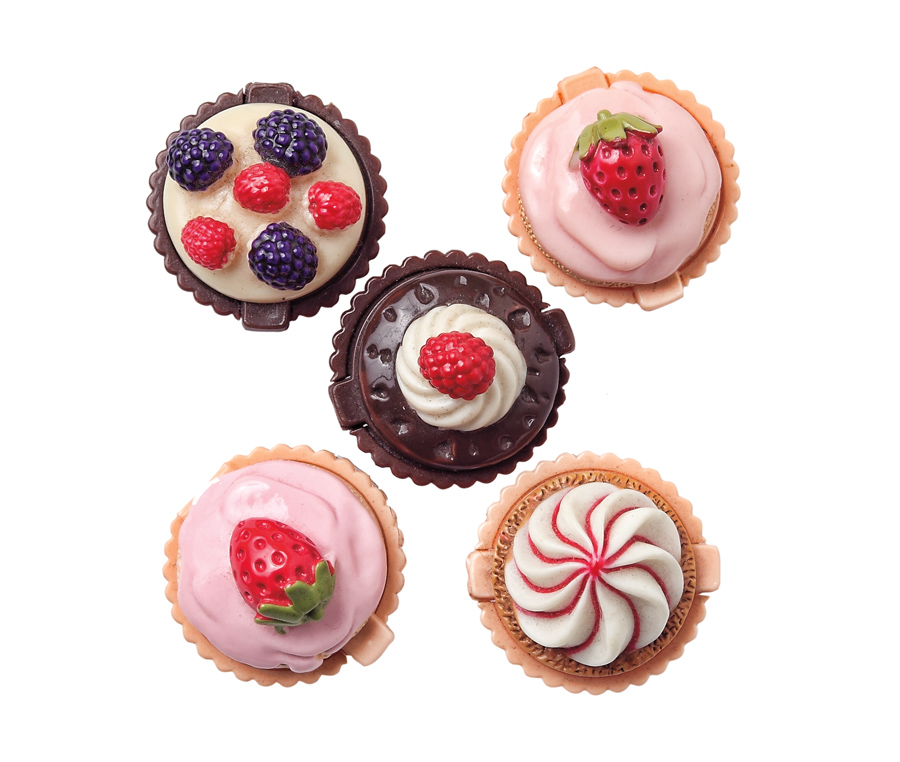 9. Brilhos labiais em formato de cupcakes “Adoro cacarecos com aspecto infantil.”