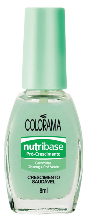 Colorama Nutribase Pró-crescimento, R$ 3,15: base formulada com extrato de chá-verde  e ginseng, estimulantes de crescimento. Colorama 0800-7010114