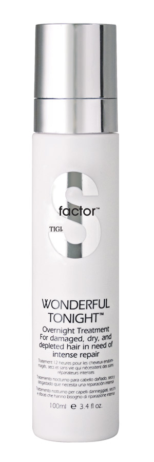 5. TIGI S-Factor Wonderful Tonight Overnight Treatment, R$ 195: deve ser aplicado antes de dormir;  oferece maciez aos cabelos que precisam  de reparos intensos.  TIGI 0800-7099440