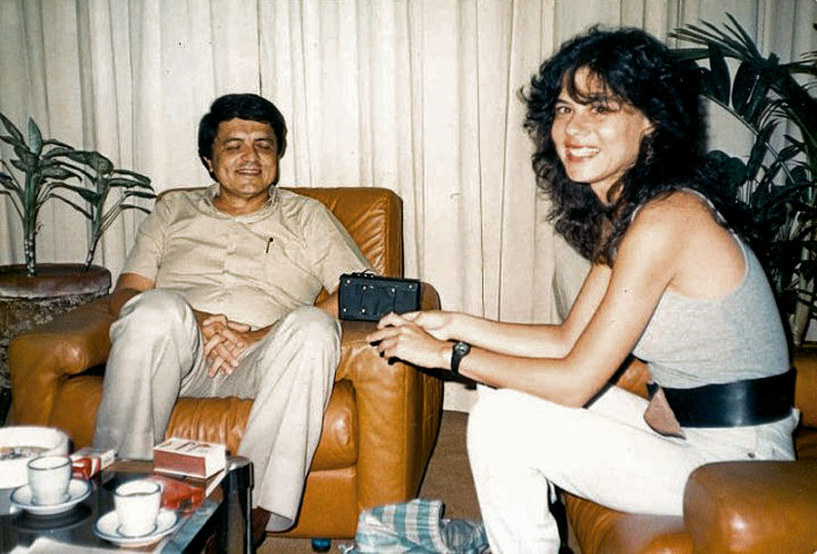 Entrevistando o então vice-presidente da Nicarágua sandinista, Sergio Ramírez, em 1986