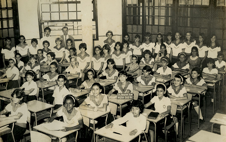 No primário do colégio Tarquínio Silva, em Santos (SP)
