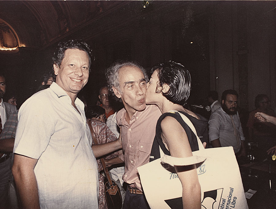 Nos anos 80, com Betinho, no comitê pró-constituinte  do Rio de Janeiro, do qual Mirian era uma das líderes