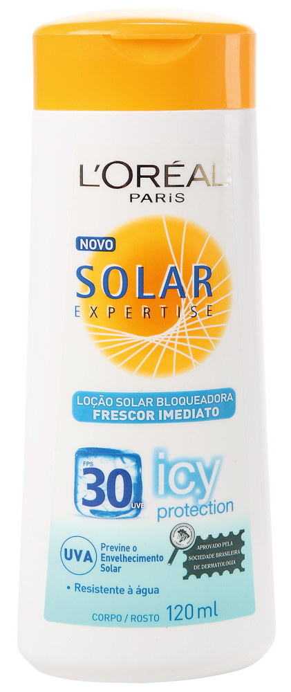 4. Solar Expertise Icy Protection  FPS 30, R$ 39,50: refresca a pele durante  a aplicação e hidrata. L’Oréal 0800-7016992