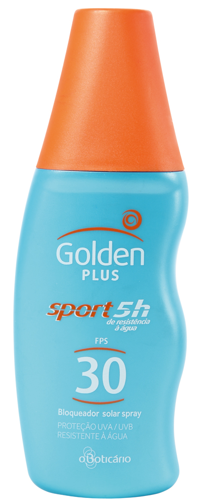 10. Golden Plus Protetor Solar Spray Sport FPS 30, R$ 36,90: é ideal para a prática de esportes por ser resistente à água  e ao suor por  até cinco horas. O Boticário  0800-413011