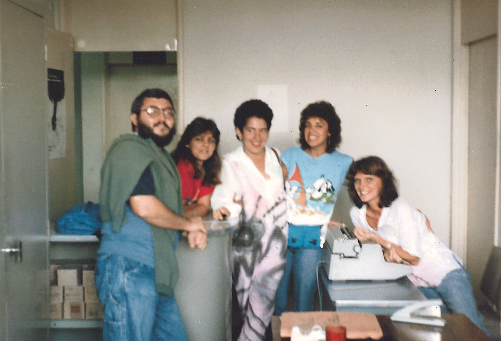 Em 1986, quando ainda morava em Vitória, com colegas da Universidade Federal do Espírito Santo