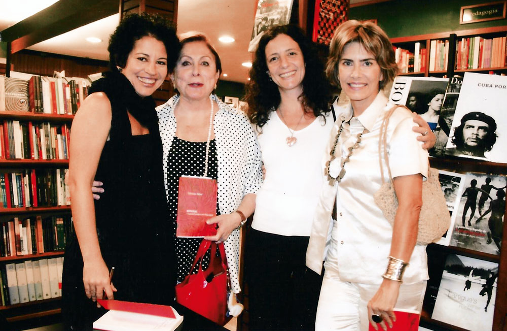 Viviane com as atrizes Aracy Balabanian, Clarisse Niskier e Maitê Proença