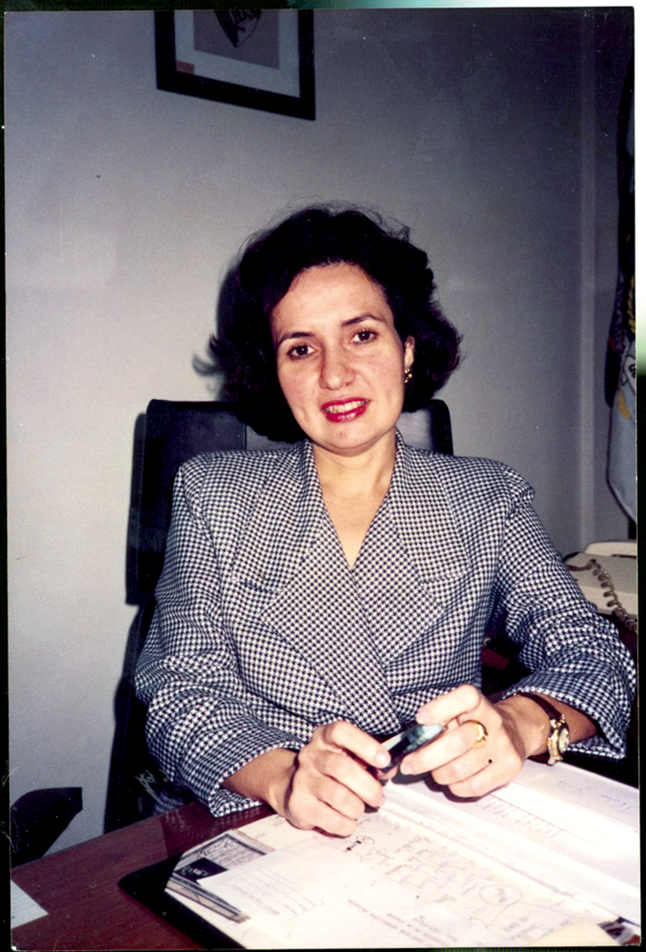 Na DGPE (Delegacia Geral de Políca Especial), em 1993, onde era diretora