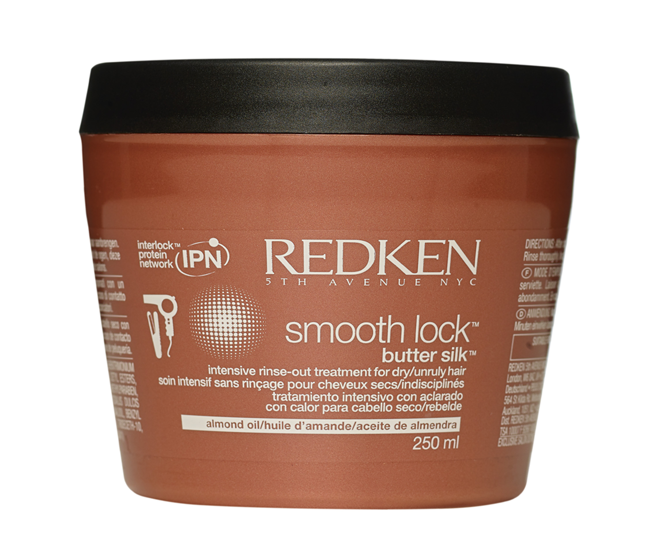 Smooth Lock Butter Silk, R$ 113,71: termoativo, protege  o cabelo do calor  e da umidade. Redken 0800-7017237