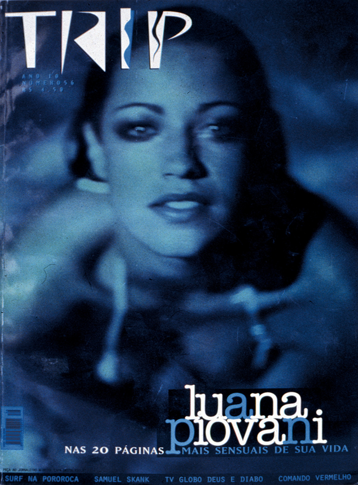 Luana em 1997, aos 20, no primeiro ensaio para a revista Trip