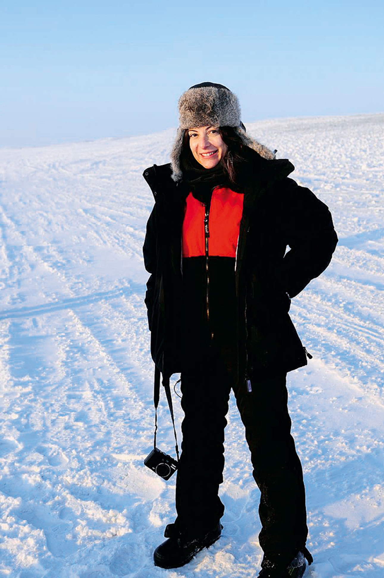 Em Barrow, no Alasca, fazendo dois documentários sobre as mudanças climáticas para o SBT Realidade, em 2008. A temperatura chegava a 37 ºC abaixo de zero