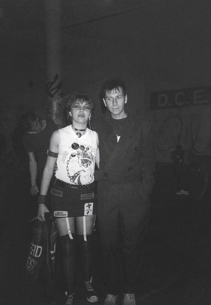 Acima, com Antonio Bivar, em festival punk na PUC-SP
