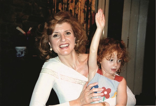 Com a filha caçula, Isabella, em meados dos anos 90
