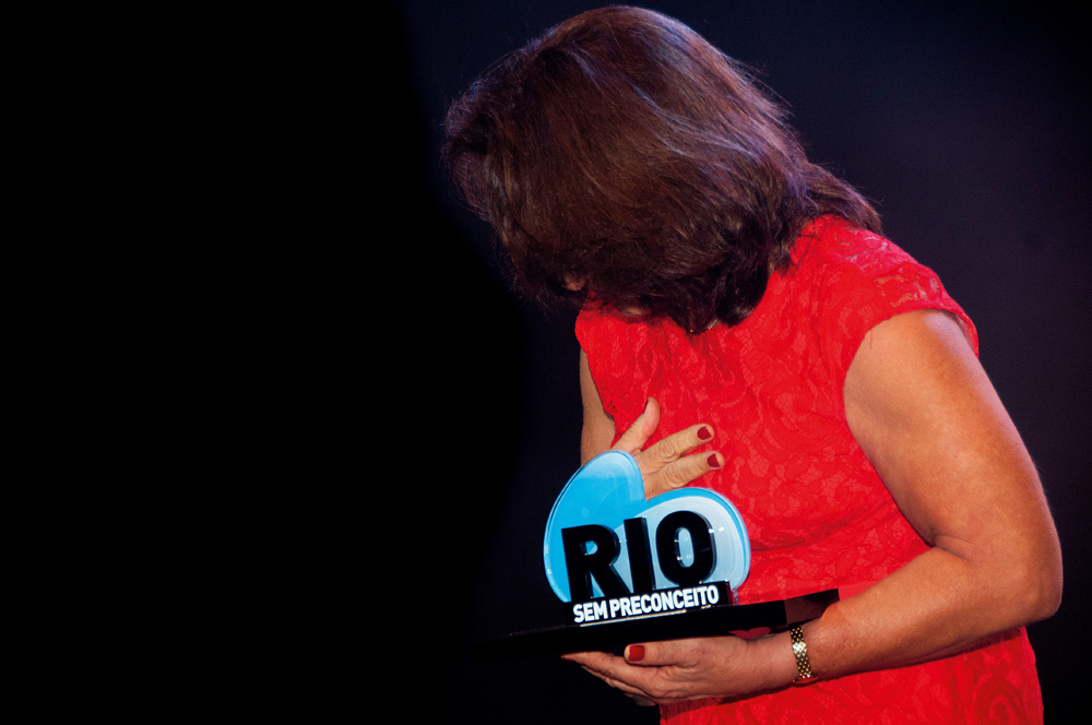 Na entrega do prêmio Rio sem Preconceito, em novembro