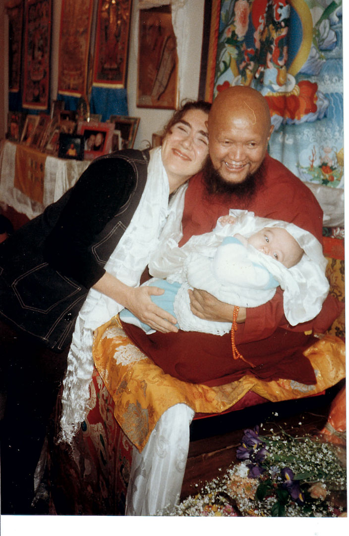 Com o mestre budista, Lama Gangchen