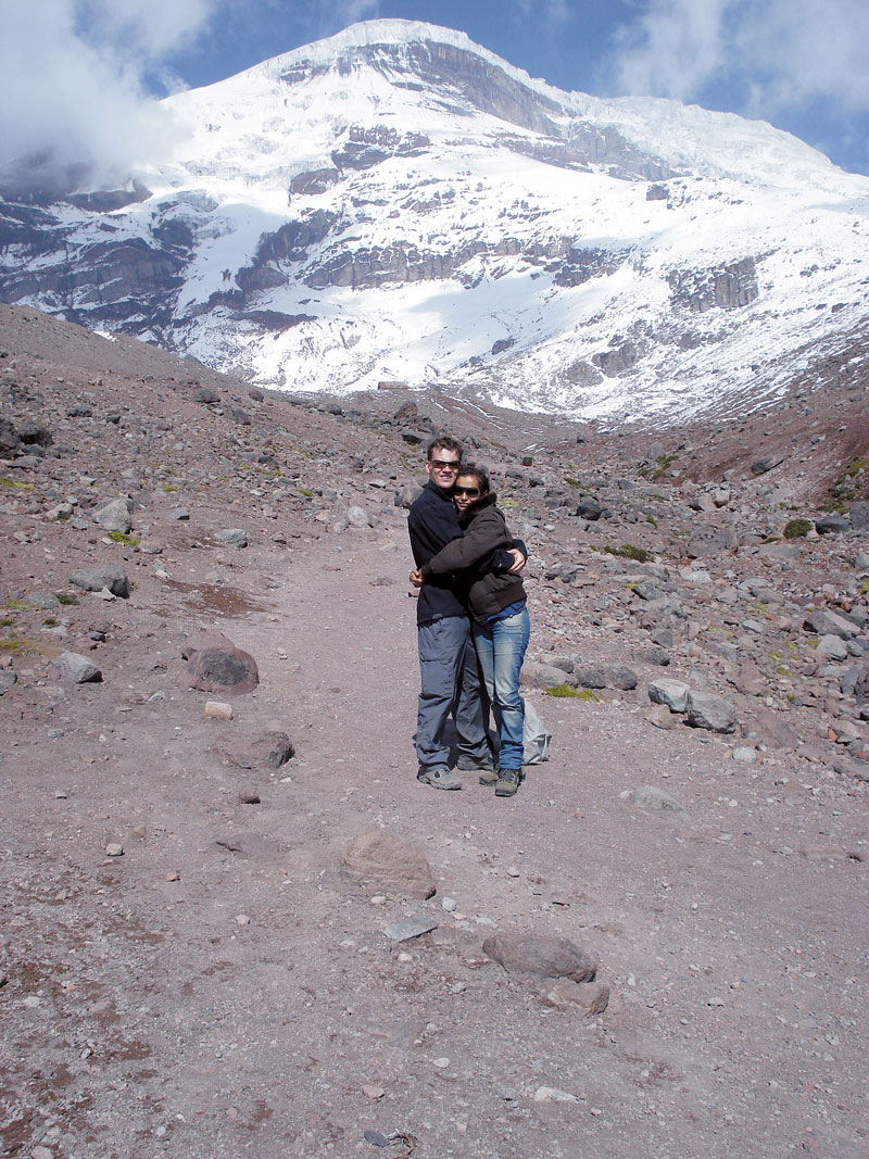 Com Joe, no vulcão Chimborazo, no Equador