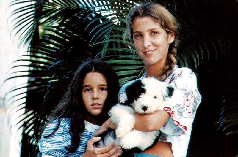 Com Tatiana e Natasha, em 1986