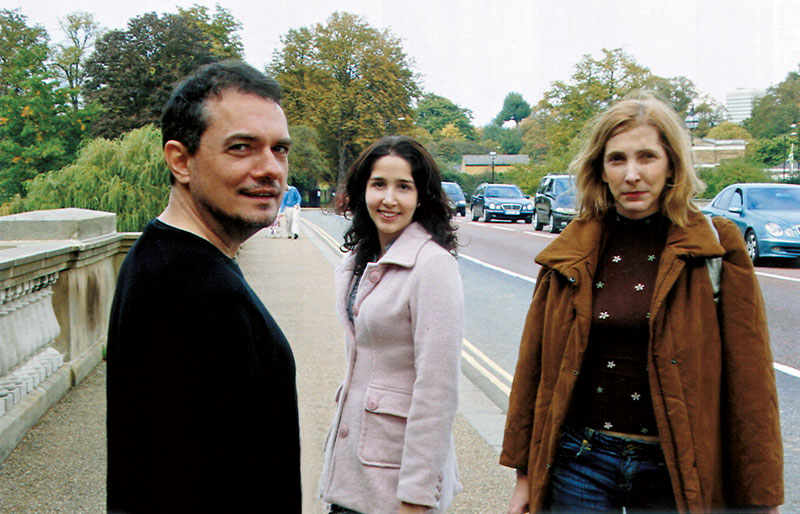 João, Tatiana e Adriana num festival de cinema, em Londres, 2007
