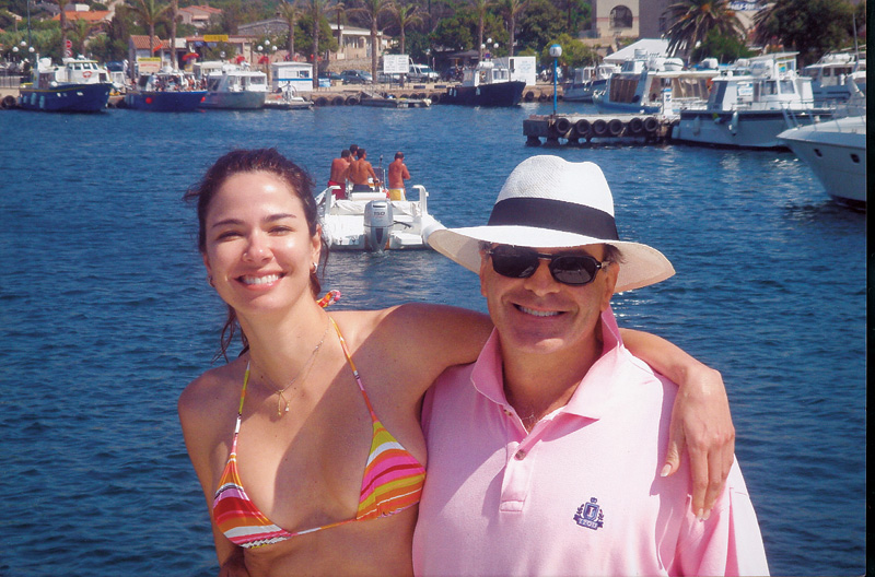Com o marido e patrão, Marcelo de Carvalho, um dos donos da RedeTV!, na lua de mel na Itália, em 2006: “Casei por amor. Cafona, né?”