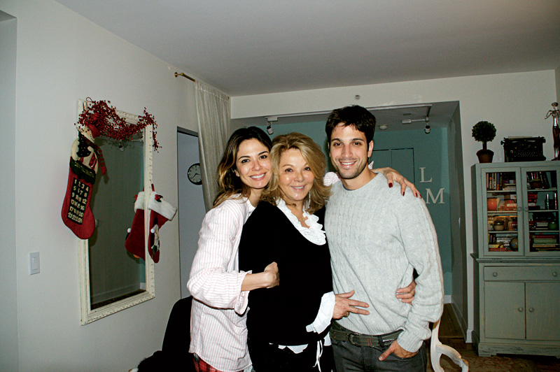 No Natal de 2007, com a mãe, Vera Gimenez, e o irmão, Marco Antônio, filho de Jece Valadão