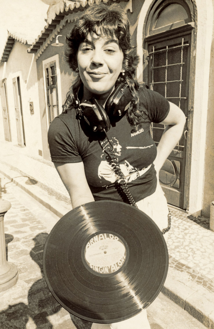 Na rua Augusta (SP), lançamento do disco do amigo Arnaldo Baptista, em 1983