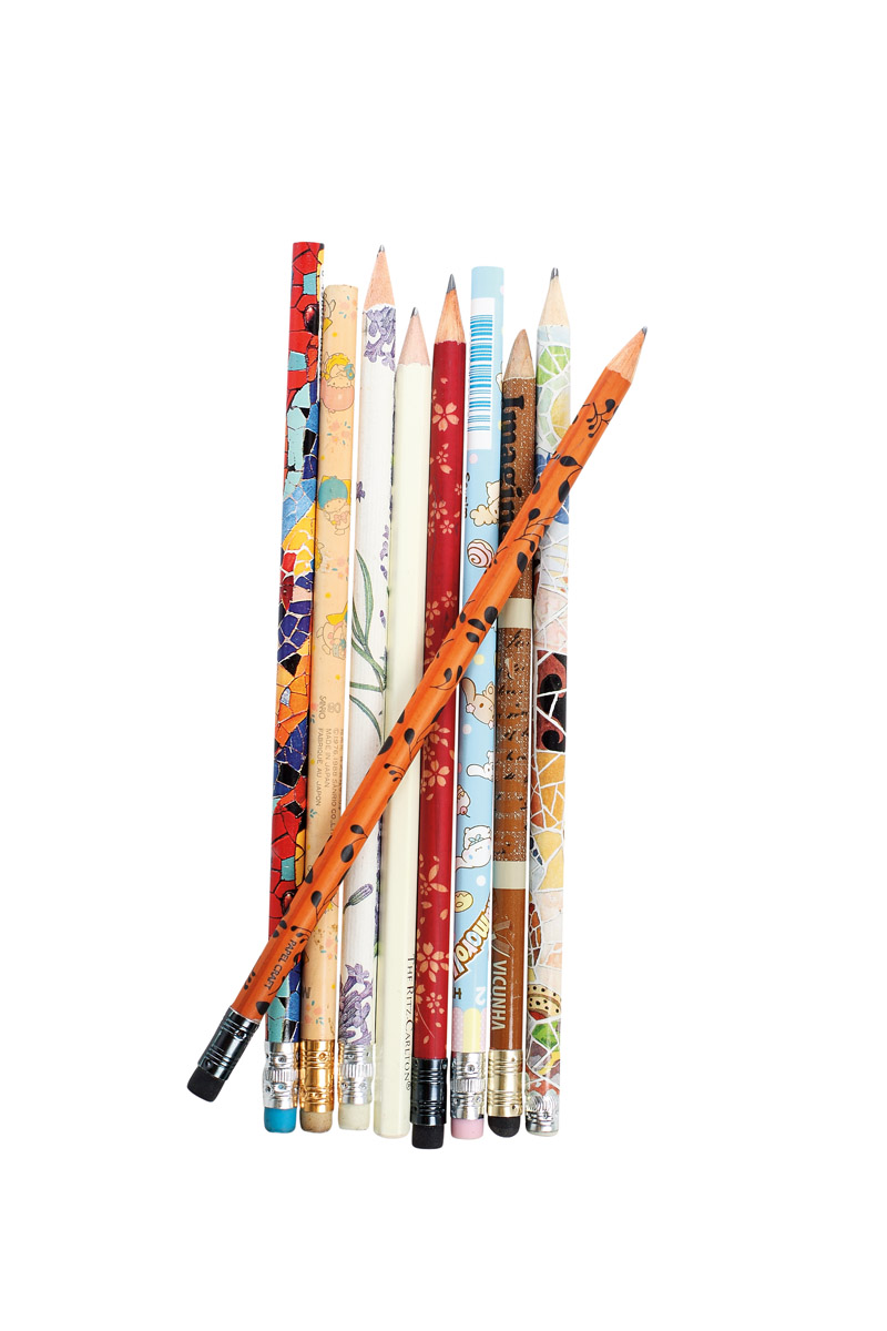 Coleção de lápis “Coleciono lápis de todas as formas e cores.”