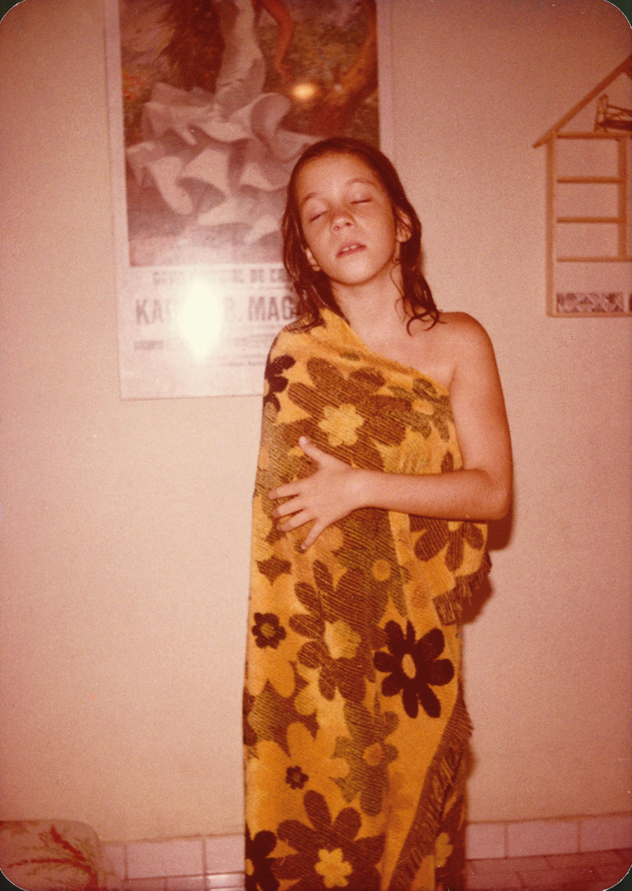 Em 1986, cantando depois do banho