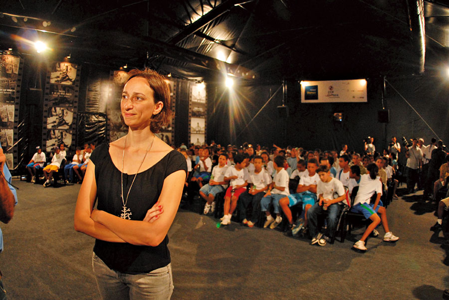 Em uma das sessões do Cine Tela Brasil, em 2008