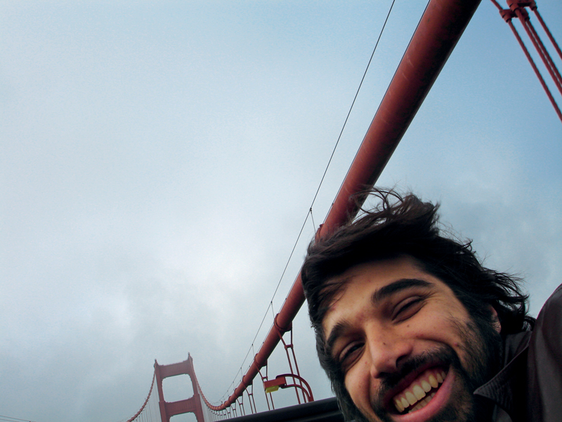 Nosso repórter, então correspondente em San Francisco, na Golden Gate