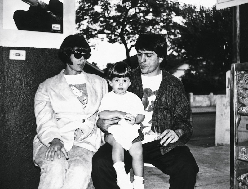 1993, com a ex-mulher Christine e a filha Isabela