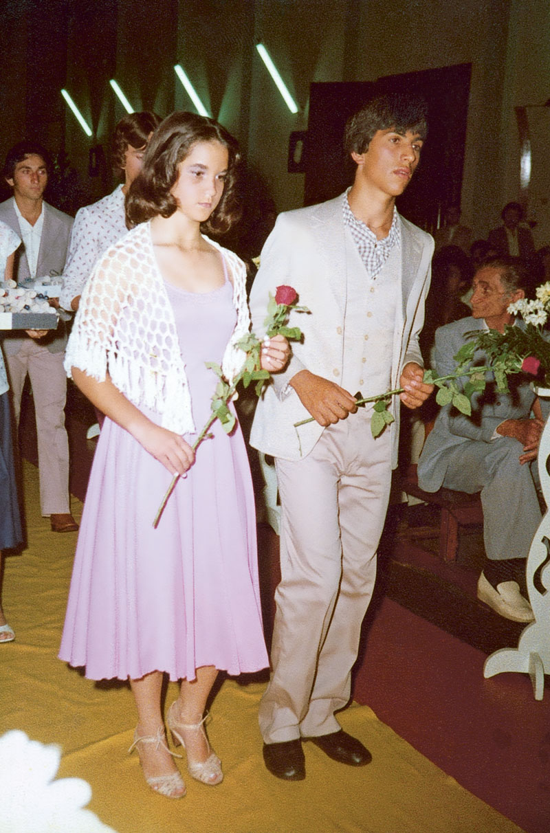 Em Apucarana, 1979, durante sua formatura do segundo grau