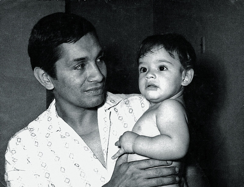 Com seu filho Átila em 1967