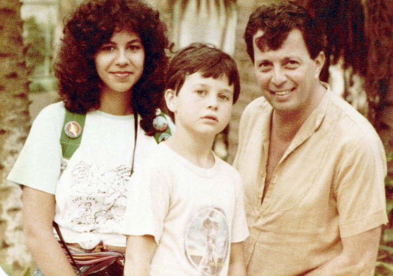Daniel e os filhos Carla (que teve com Dorinha Duval) e João (com Betty Faria)