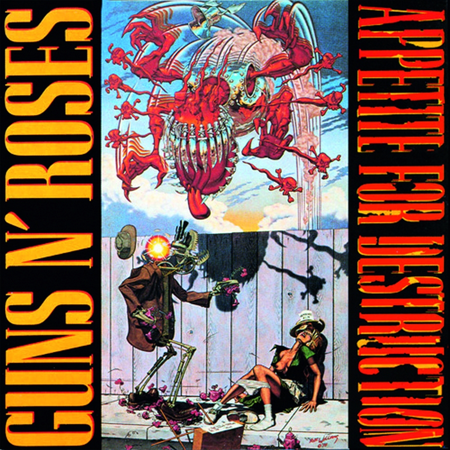 5 Com arte de Robert Williams, o disco de estréia do Guns n’ Roses teve essa capa censurada