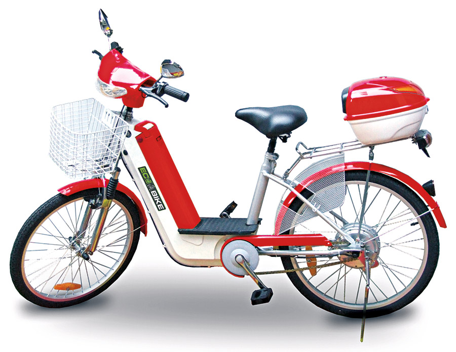 Ecobike City 250, R$ 1.999  Com autonomia de até 40 km, tem bateria portátil que pode ser carregada na tomada, bagageiro, retrovisor, buzina, pisca e farol -ecobike.com.br