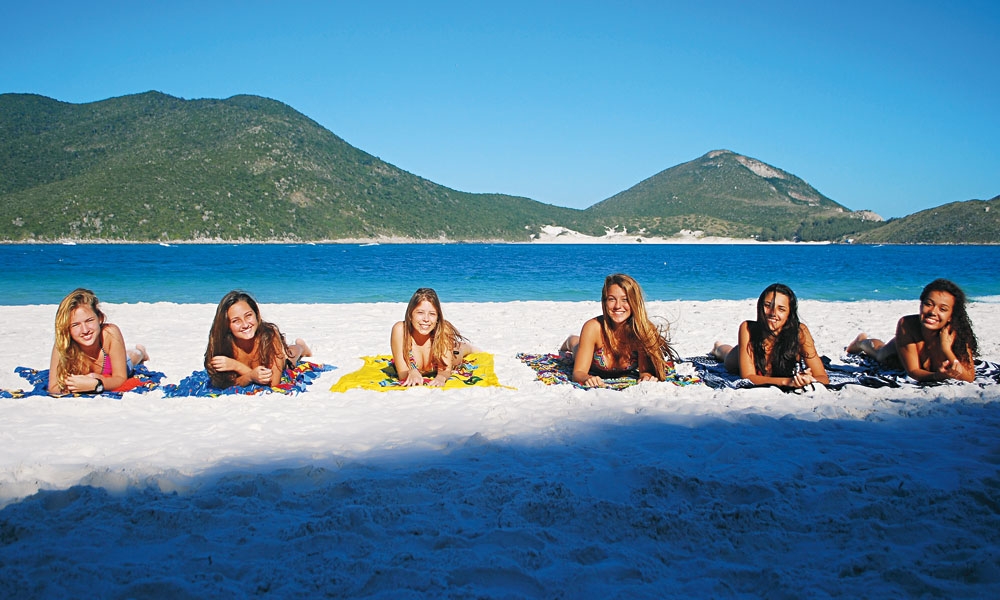 Ana  Luiza Hoyer, Patrícia Rybroek, Letícia Szabo, Beatriz, Larissa Vollaro e Amanda Clevelario (Arraial do Cabo - RJ)