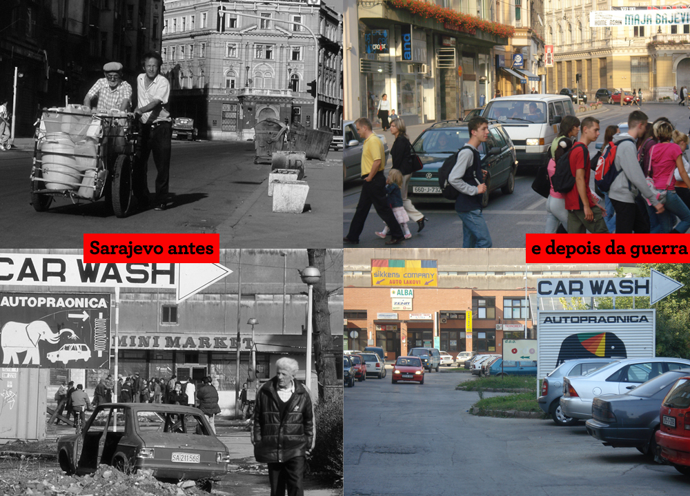 Sarajevo antes e depois