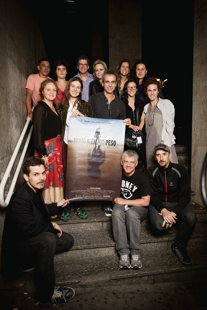 A equipe do documentário, durante sua primeira exibição na Mostra Internacional de Cinema: entre os 24 finalistas