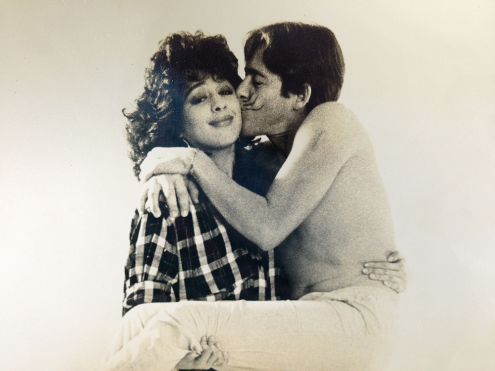 com Cláudia Raia na peça Gatão de estimação, em 1984